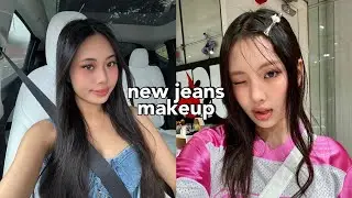trendy kpop idol soft blurry makeup ft. newjeans