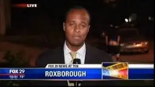Man Moons Camera on Live TV Fox 29 News Philly Funny