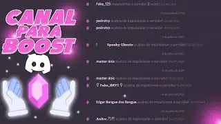 COMO CRIAR UM CANAL DE TEXTO PARA AVISOS DE BOOST NO DISCORD│Fake_BRYT