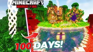 I Survived 100 days in 1x1 Border in Minecraft Hardcore