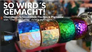 Die farbigen Pigmente von "The Tiny Turner" richtig auftragen. Emma erklärt wie´s geht!