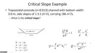 Critical Slope, Bed Step and New Depth - CE 331, Class 26 (10 Mar 2023)