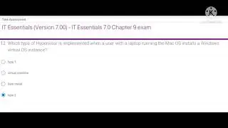 Cisco IT Essentials Chapter 9 Exam Answer | Cisco | IT ESSENTIAL CHAPTER 9 ANSWER