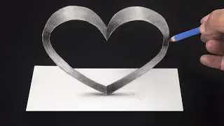 How to Draw a 3D Heart Shape - Easy Drawing for Beginners