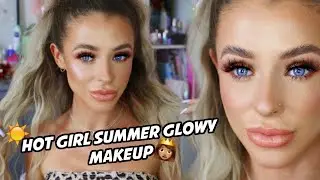 HOT GIRL SUMMER GLOWY FULL COVERAGE MAKEUP LOOK