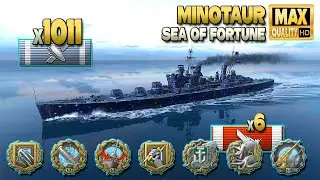 Cruiser Minotaur: 2,4sec reload terror *zoom warning* - World of Warships