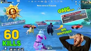 60 KILLS!😍 NEW BEST LOOT GAMEPLAY in YOUTUBER LOBBY🔥 | BGMI PARTNER in MY SAME MATCH | Pubg Mobile