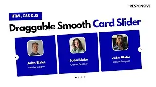 How to Make Card Slider in HTML CSS & JS | Responsive Draggable Slider JS | fD