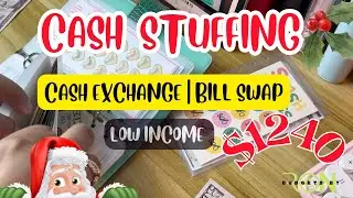 VLOGMAS DAY 3 - CASH CONDENSING | BILL SWAP $1240 GOING TO BANK #cashstuffing #budgeting
