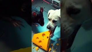 A mouse and dog way of eating 
