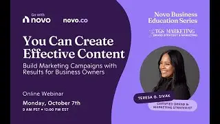 Novo Subject Matter Expert Series | You Can Create Effective Content Webinar