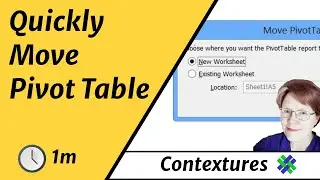 Quickly Move an Excel Pivot Table to New Sheet