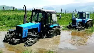 Испытание блокировки и без блокировки на Трактора МТЗ