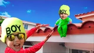 Bad Baby Игры на Крыше Мама в Шоке Hidden Crying Baby Kids Prank their Mommy