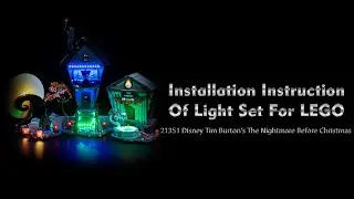 Installation LEGO 21351 Disney Tim Burton's The Nightmare Before Christmas.