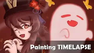 Hu Tao DIGITAL PAINTING TIMELAPSE (Genshin Impact)