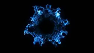Blue shockwave VFX effect in black screen