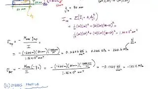 Normal Stress Due to Bending ~ Example  - Mechanics of Materials