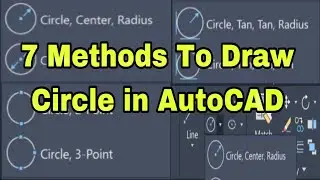 7 Methods to draw circle in AutoCAD | Urdu-Hindi
