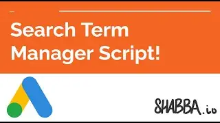 Google Ads Script - Search Term Manager