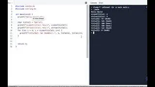 C Prog Skills Using Replit: C String Skills: Lesson 9: Part 1
