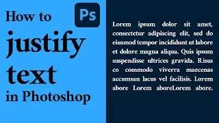How to justify text in Photoshop