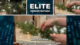 Review ANOTHERME 9 FT Pre-lit Christmas Garland Holiday Artificial Decor for Stairs Wall Door