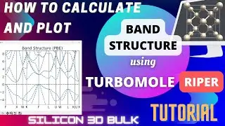 Calculating and Plotting BAND STRUCTURE of SILICON BULK-3D Crystal using TURBOMOLE (RIPER)[TUTORIAL]