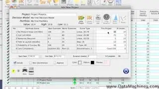 Adding and Editing Projects in an Optsee® Project Portfolio