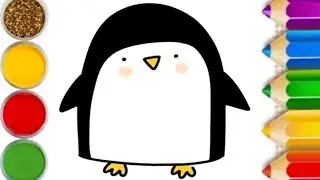 Easy Drawings | Bolalar uchun pingvin chizish|Нарисовать пингвина для детей |Draw a penguin for kids