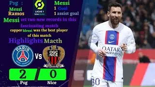 Messi • psg vs nice • highlights • Messi's record breaking