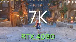 RTX 4090 running Genshin Impact at 7K resolution, this thing is crazy!