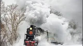 Russian winter on the railway