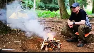 Camping in the Forest | Venison Burgers Cooked over the Campfire