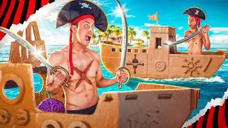 CONSTRUÍ O MAIOR BARCO PIRATA DE PAPELÃO DO MUNDO!