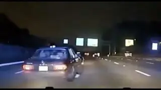 Mercedes W126 S-Class police chase video