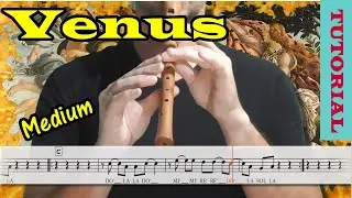 Venus (Shocking Blue) - Tutorial flauta con partitura | Karaoke instrumental