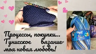 Процессы, покупки... Тунисское вязание- моя новая любовь. 