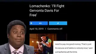 LOMACHENKO SAYS DEVIN HANEY MUST REMATCH FOR LEGACY!  is that rite....