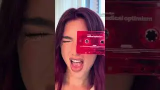 Dua Lipa unboxing her new album 'Radical Optimism' - out May 3!! Excitement levels are high!!!!!!!