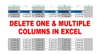 How to Delete a SINGLE and MULTIPLE Non-adjacent Columns in Excel