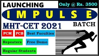 BIG ANNOUNCEMENT | LAUNCHING NEW BATCH FOR MHTCET 2021 STUDENTS | IMPULSE BATCH | MSA