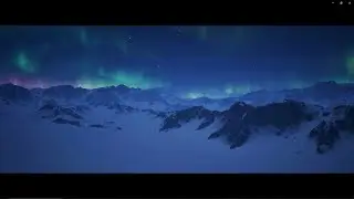 Aurora in the Snowy Mountains