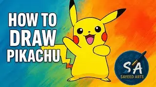 How to draw PIKACHU❓And POSTER COLOUR Colouring || Easy Pikachu Drawing and Colouring ||#sayeedarts