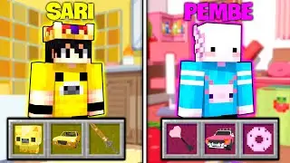Minecraft ama SADECE KENDİ RENGİMİZDEKİ EŞYALARI KULLANABİLİYORUZ