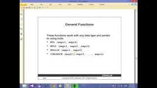 15 Oracle Database   General functions   NVL   NVL2   NULLIF   COALESCE