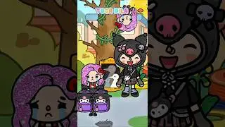 Giant baby Kuromi helps Hello Kitty ❤️ 