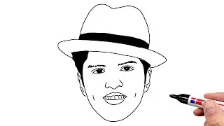 How to Draw Bruno Mars