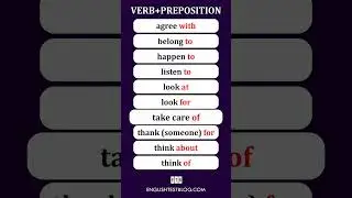 Verbs and Prepositions