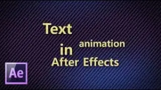 Создание эффектной текстовой анимации в After Effects  HD